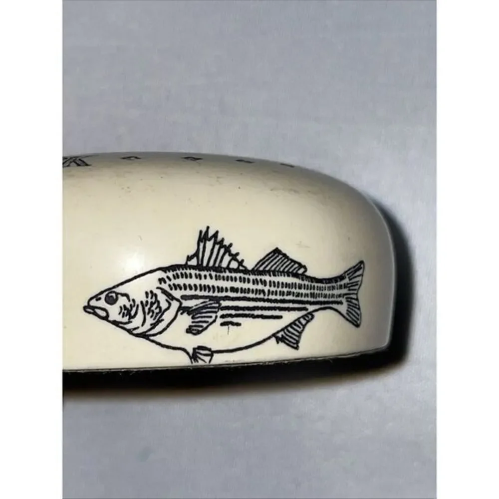 Fisherman Paper Weight BORN TO FISH FORCED TO WORK Made In Great Britain‎